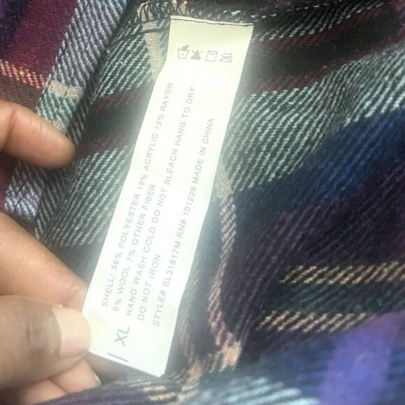 Jade & Ivory Plaid Shacket Cottagecore Grandma Grandpa Gift Classic SZ XL:NWT - Picture 6 of 6